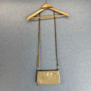 Hobo International Leather Crossbody Bag Convertible Clutch‎ Handbag Beige Tan
